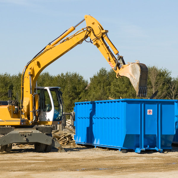 can i choose the location where the residential dumpster will be placed in Brainardsville